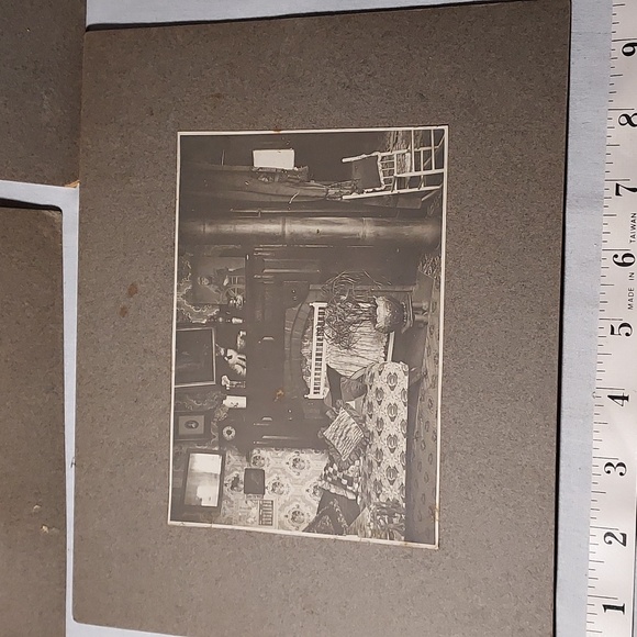 Antique Cabinet Card Photos of Living SittRoom of Home 1800s Burlington Vermont - Picture 2 of 12